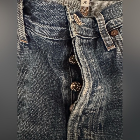 AGOLDE Jamie High-Rise Distressed Jeans / Grade Wash / Size 28 - Picture 3 of 7